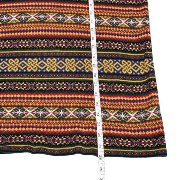 GAP 90s Y2K Vintage Celtic Scandinavian Fair Isle Funky Sweater Vest (SZ M) - Picture 9 of 13